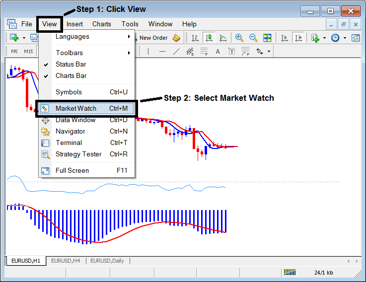 Where to Get Forex Currency Quotes From MetaTrader 4 Platform - MT4 Forex Symbols Currency Quotes