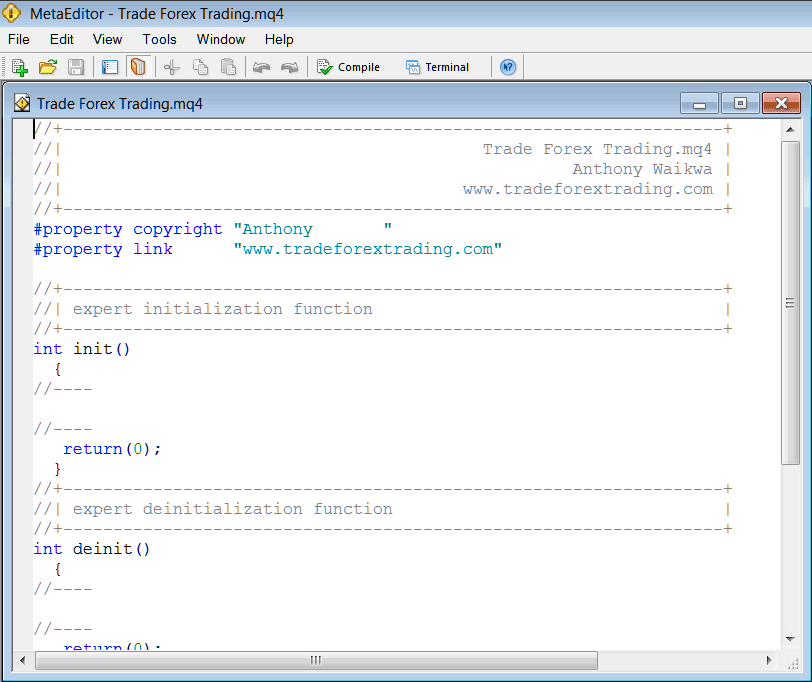 MetaEditor Programming for EA on MT4 - MT4 MetaEditor - How Do I Add Expert Advisors in MT4?