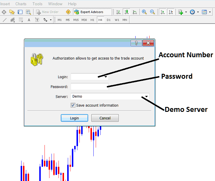 Indices MT4 Demo Tutorial - How to Login to a Account on MT4 Platform