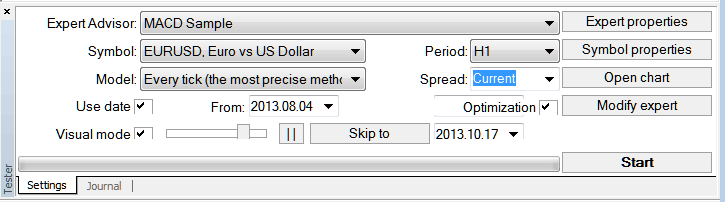 MetaTrader 4 Strategy Tester Parameters Setting up Testing EAs on MT4