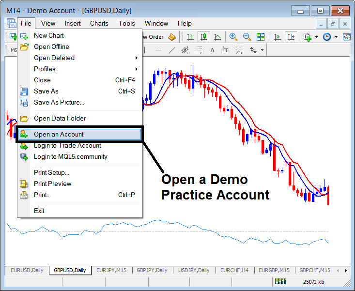 How to Open a Demo Account on MetaTrader 4 Software - MetaTrader 4 How to Open MT4 Trading Crude Oil Demo Account